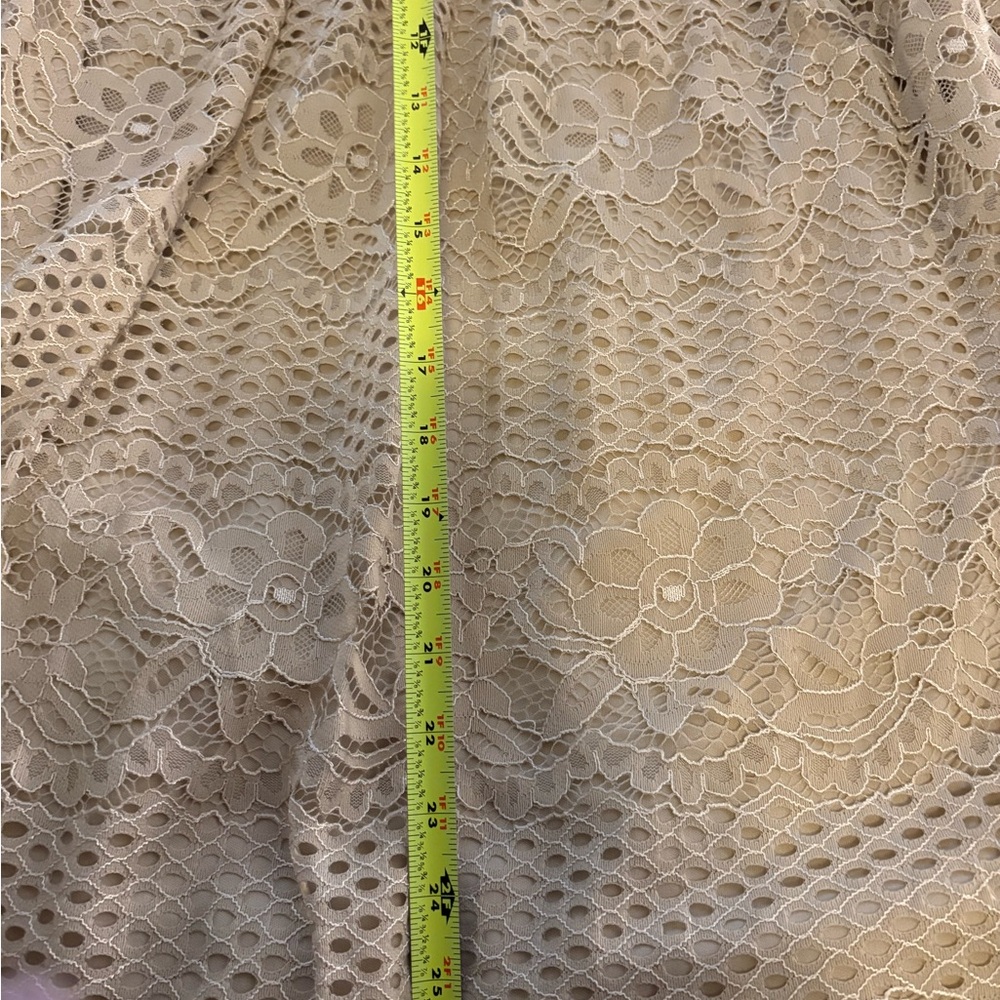 Metro Wear Cream Lace Midi Skirt - Picture 9 of 9